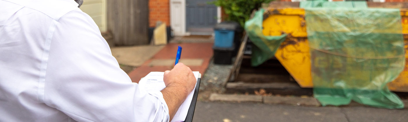 man doing survey