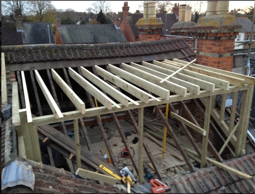 Construction of rear dormer